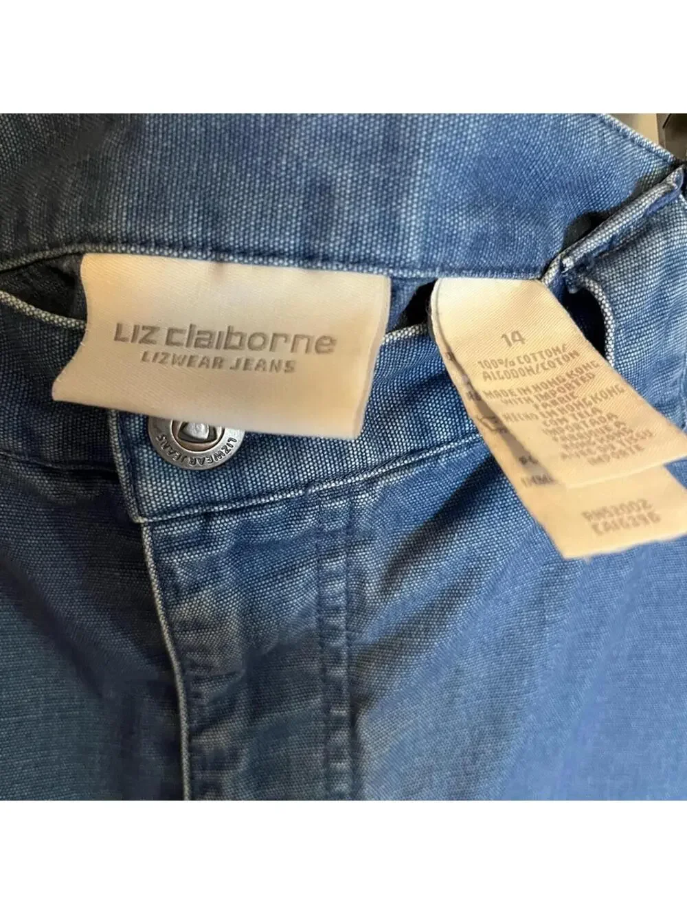 Vintage Calvin Klein midi Lizwear Liz Claiborne Jeans skirt 90s cotton modest
